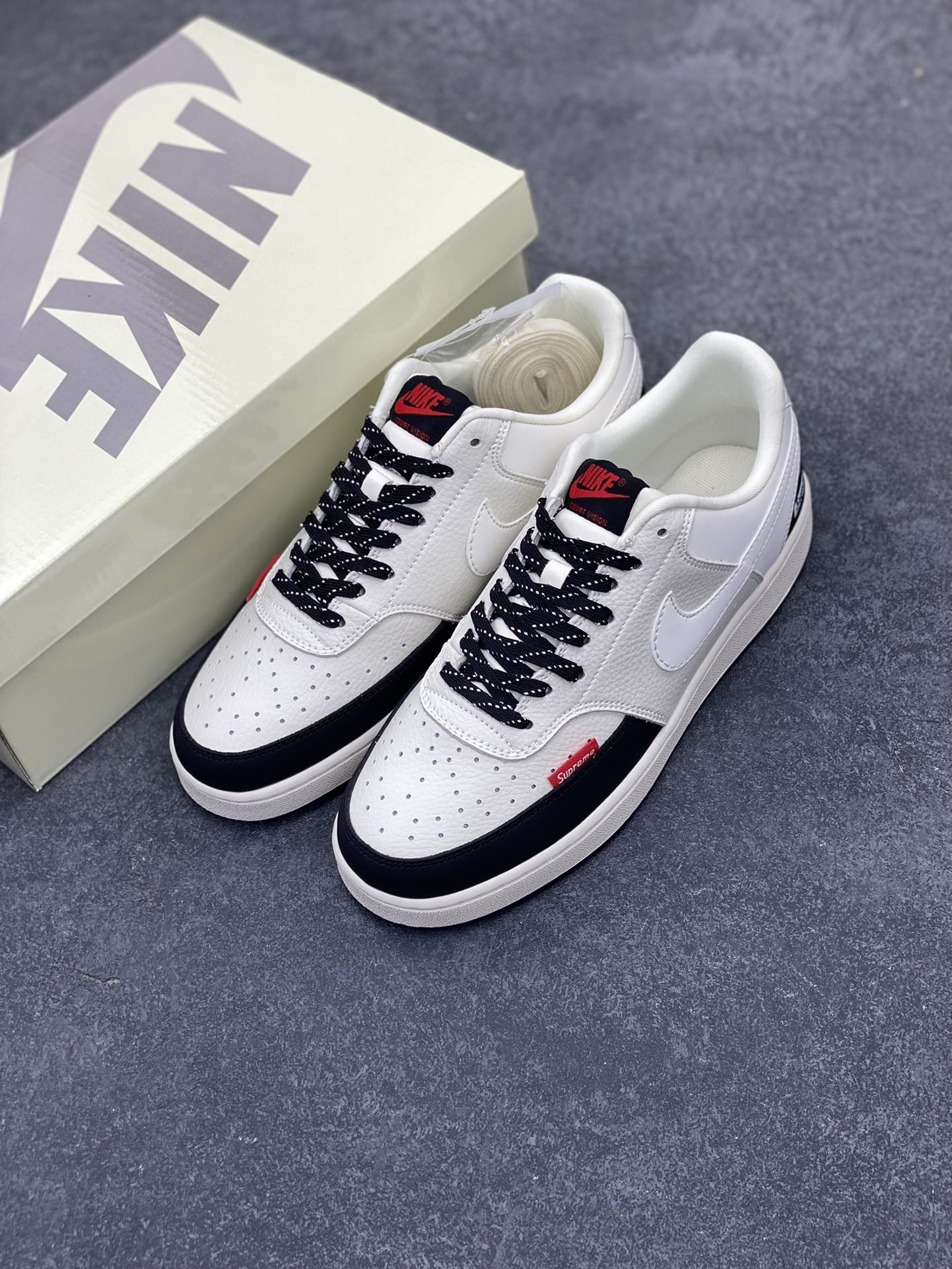 图片[8]-海外爆款 ZP订单 NIKE EBERNON Low prm 小空军低帮百搭透气休闲运动板鞋 独家头层版本 原数据独家私模大底 纯正版型 清洁度完美 货号：FD5188-127 尺码：36 36.5 37.5 38 38.5 39 40 40.5 41 42 42.5 43 44 44.5 45-选品中心