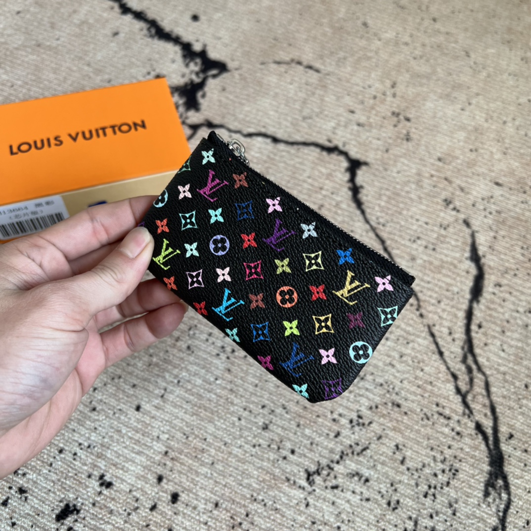 顶级原单 M13664黑彩 這款復刻版Louis Vuitton x Murakami系列的鑰匙零錢包