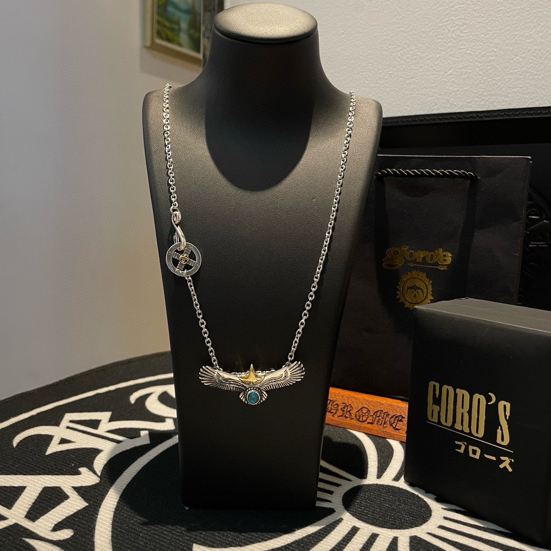 NO:110014,[New Products are on the Shelves] Goro’s Takahashi Yu Feiying Eagle Pendant Classic Takahashi Necklace Top Version Definitely Exclusive Shot Mainly Focus on the High-end Market, absolutely different from the ordinary version!  The details of the picture product are consistent with ZP!  Original production process, precision quality, purely handmade, authentic model opening, fashion essentials, both men and women can wear, same couple style, rock punk silver style, retro elements, trendy and versatile, same style on the official website, fine jewelry, necklace19860909批【新品上架】Goro’s高桥吾飞鹰吊坠 经典高桥项链 顶级版本 认准独家拍摄 主攻高端市场 绝对区别普通版本！图片产品细节与ZP一致！原版制作工艺 精工品质 纯手工打造 ～正品开模潮流时尚必备 男女均可佩戴 情侣款同款 摇滚朋克泰银风格 复古元素 潮流百搭 官网同款,饰品精品,necklace,Jewelry