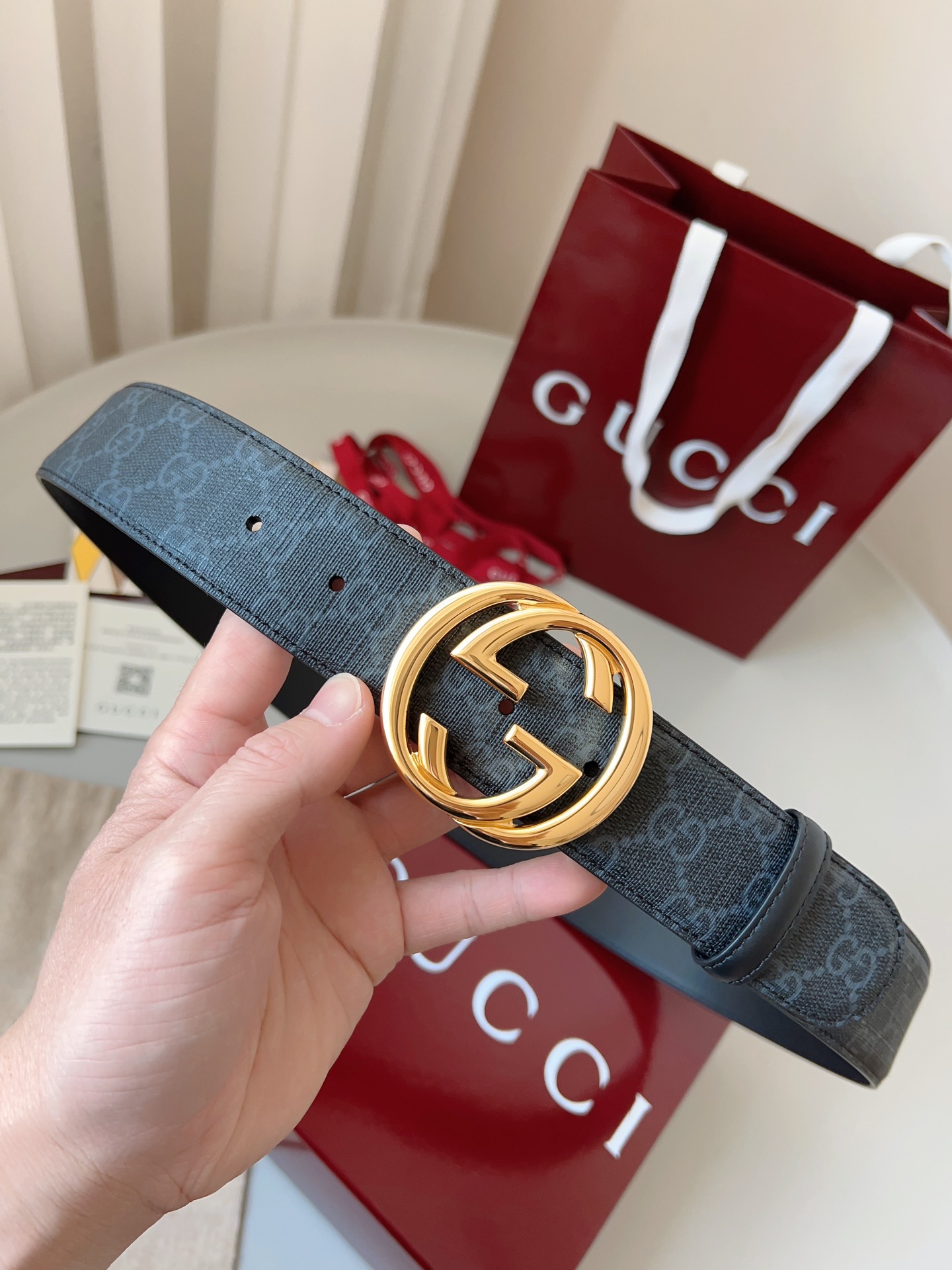  Gucci古驰🇫🇷法国原厂皮料，黑帆布/原厂硅胶 品质毋庸置疑 没有更好 只有最好  尺寸4.0厘米