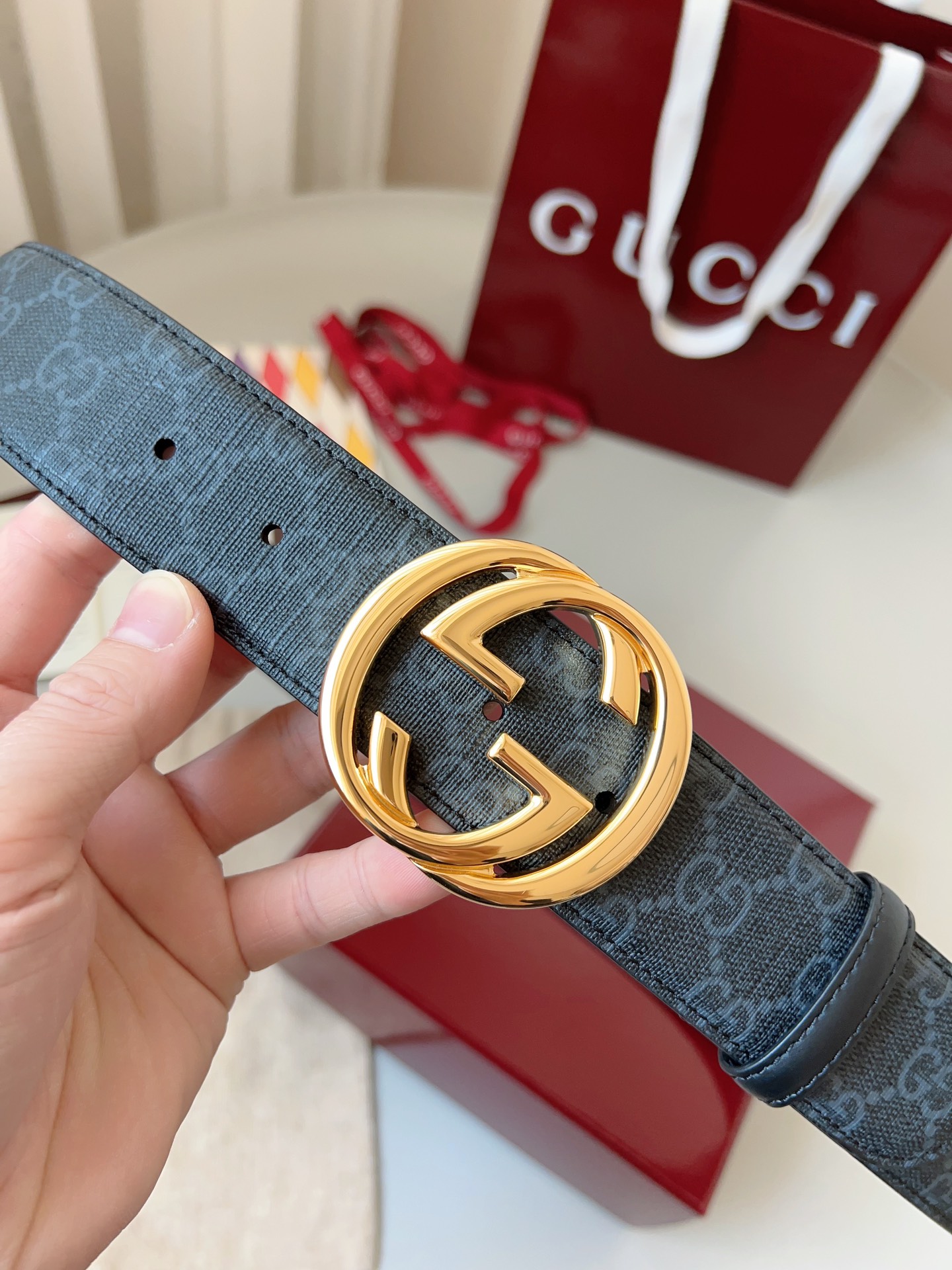  Gucci古驰🇫🇷法国原厂皮料，黑帆布/原厂硅胶 品质毋庸置疑 没有更好 只有最好  尺寸4.0厘米