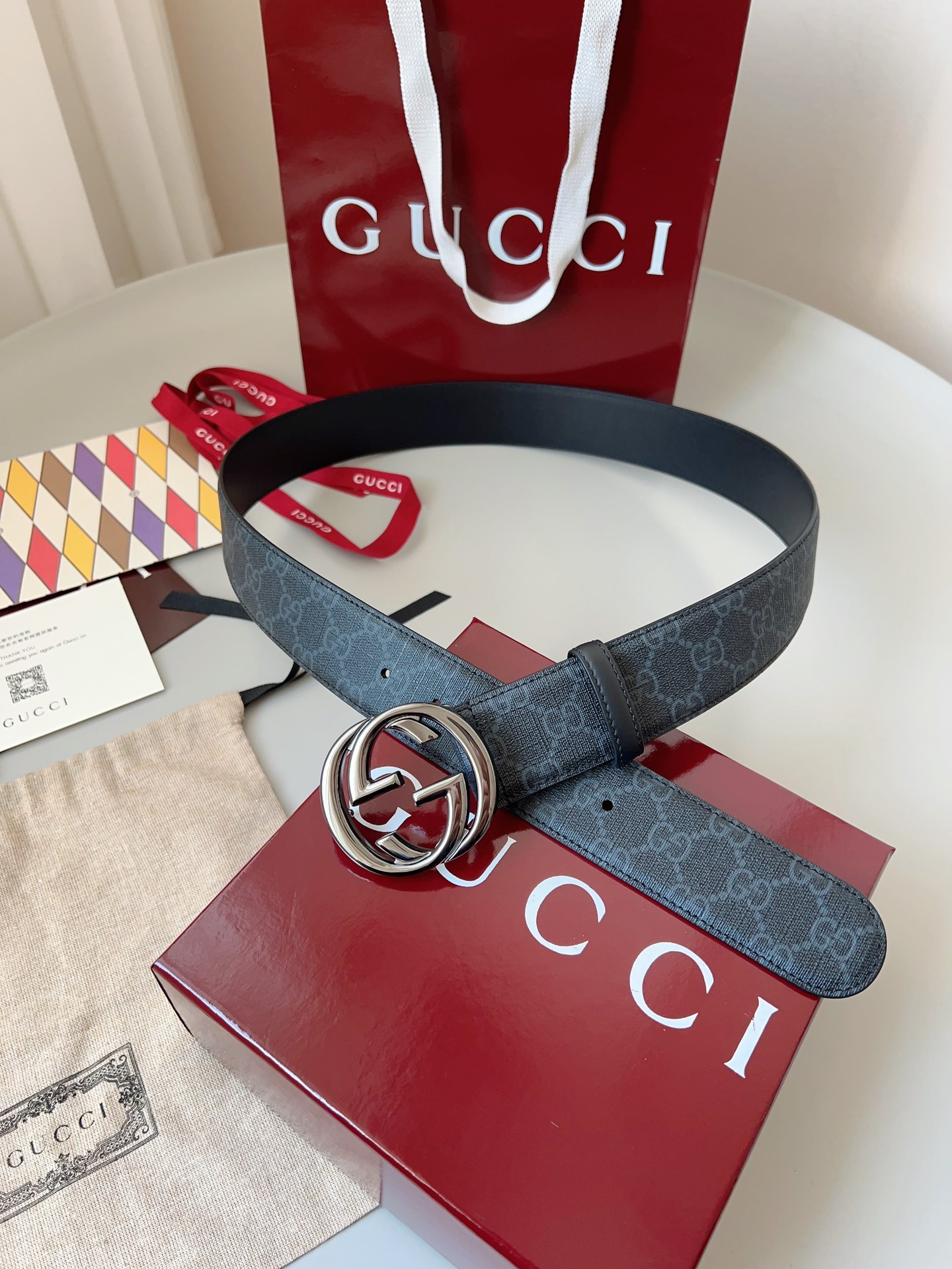  Gucci古驰🇫🇷法国原厂皮料，黑帆布/原厂硅胶 品质毋庸置疑 没有更好 只有最好  尺寸4.0厘米。