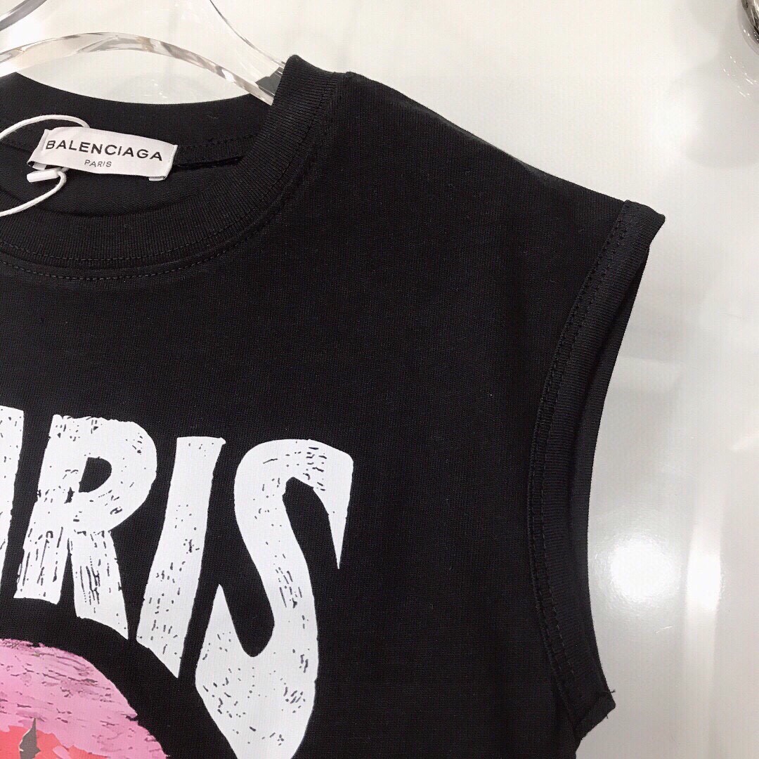“Shoulderless Vest: Unique Logo Print, Heavy Cotton, High-Fashion Design” - 图片 4