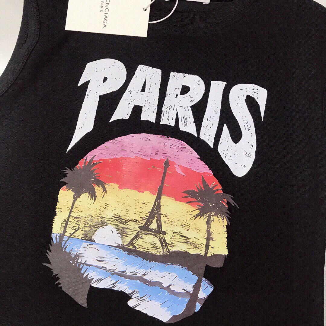 “Shoulderless Vest: Unique Logo Print, Heavy Cotton, High-Fashion Design” - 图片 7