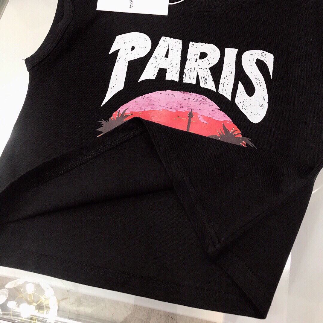 “Shoulderless Vest: Unique Logo Print, Heavy Cotton, High-Fashion Design” - 图片 8