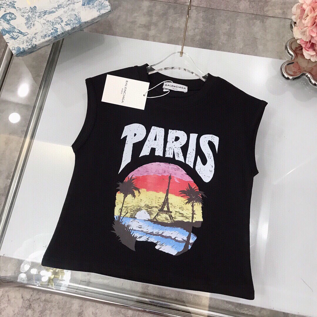 “Shoulderless Vest: Unique Logo Print, Heavy Cotton, High-Fashion Design” - 图片 2