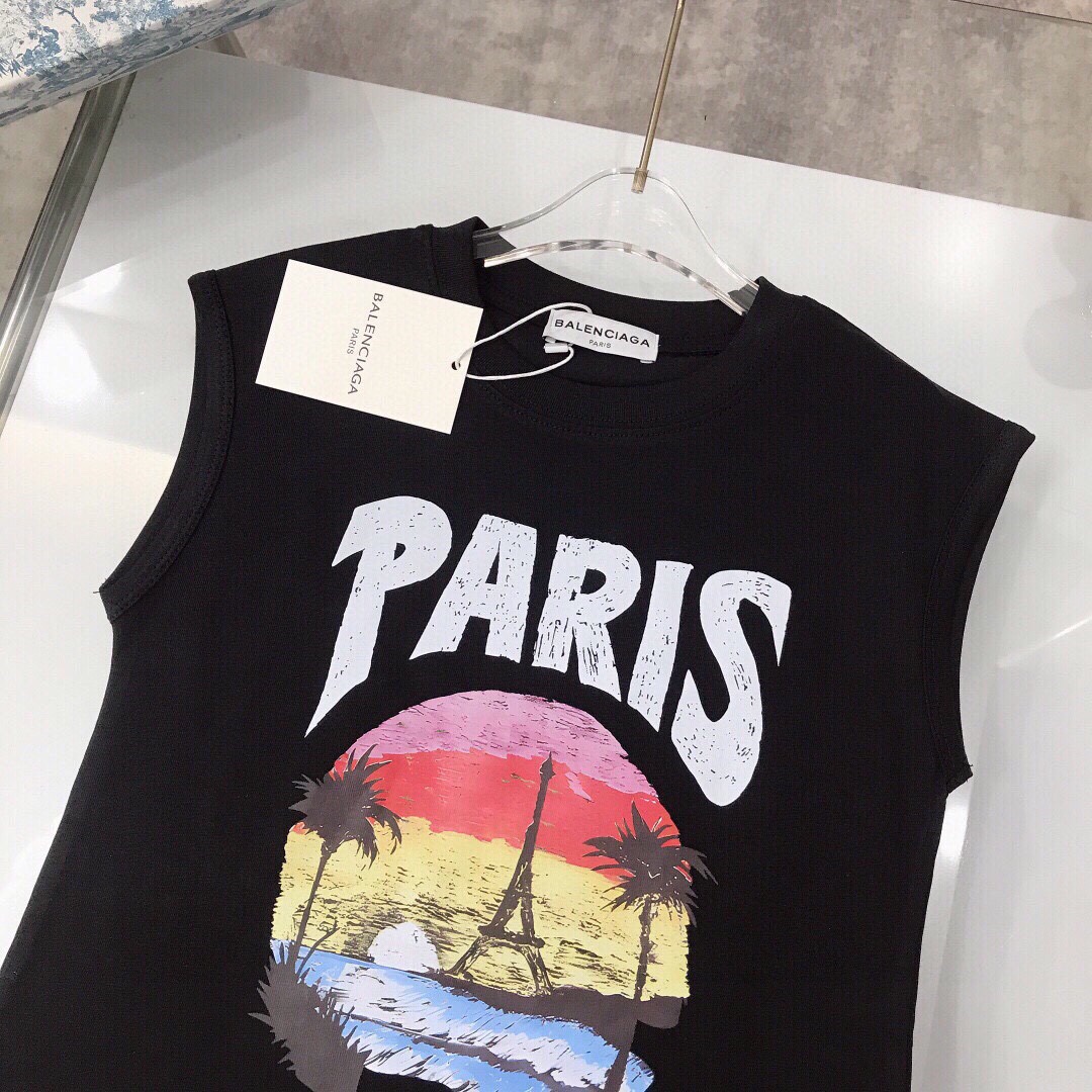 “Shoulderless Vest: Unique Logo Print, Heavy Cotton, High-Fashion Design” - 图片 3