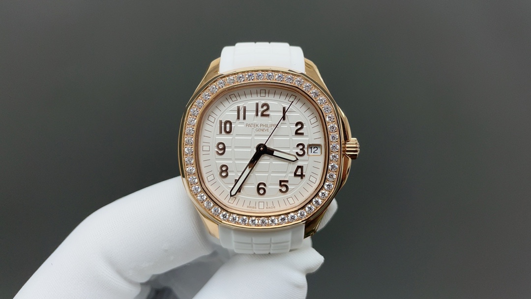 NO:147488,White, gold, new buckle GR Patek Philippe Grenade Aquanaut Luce5268 series, Italian 
