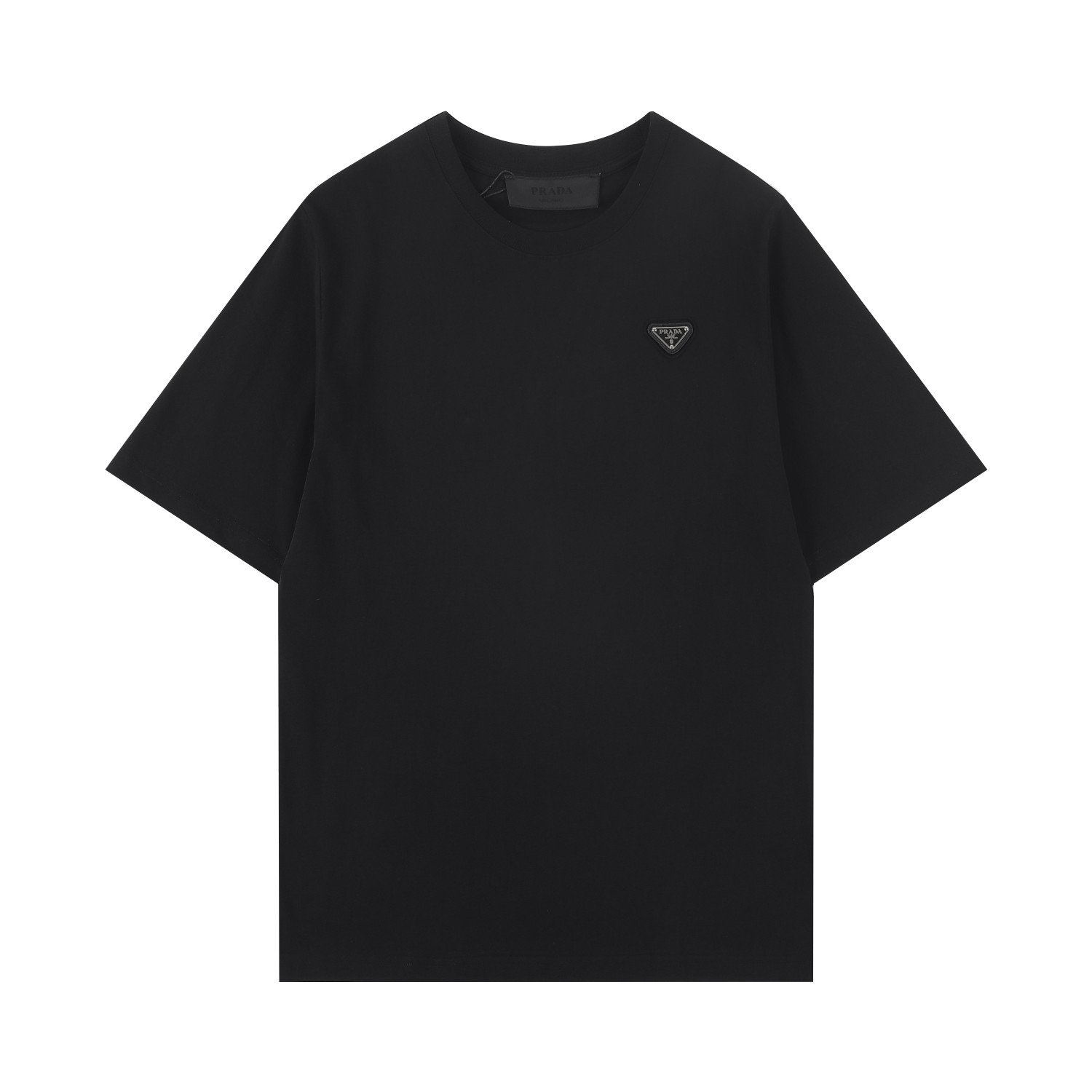 PRAD* 2025SS camiseta de manga corta de nuevo estilo primavera y verano. El logotipo del triángulo de letras Jinsheng e…