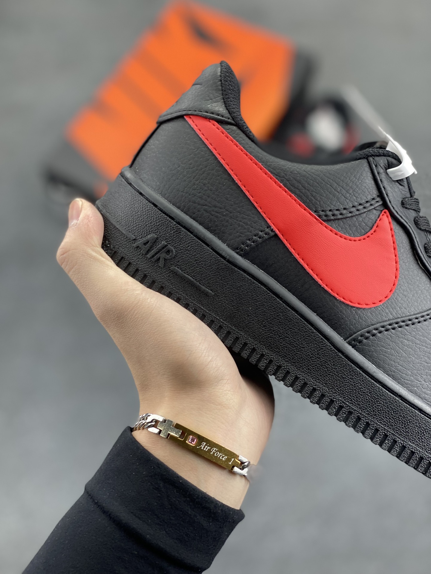 图片[6]-Nike Air Force 1 Low \’07 黑红大勾 低帮空军一号休闲板鞋 定制皮料 原楦原纸板 纯正空军版型 高清洁度 内置全掌气垫 货号：CI9553-011 尺码：36 36.5 37.5 38 38.5 39 40 40.5 41 42 42.5 43 44 44.5 45-选品中心