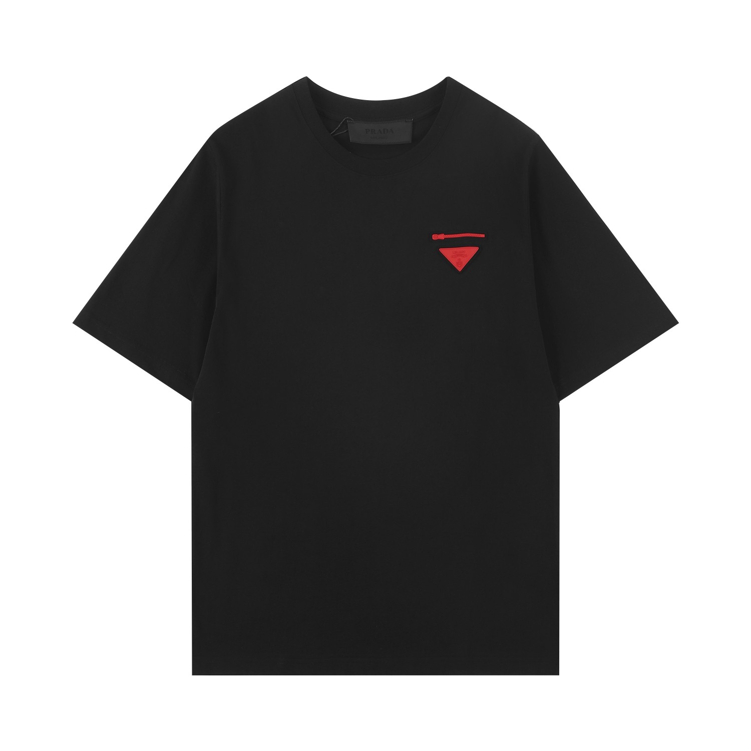 PRAD* 2025SS primavera y verano nueva camiseta de manga corta. El cofre está equipado con un logotipo triangular clásic…