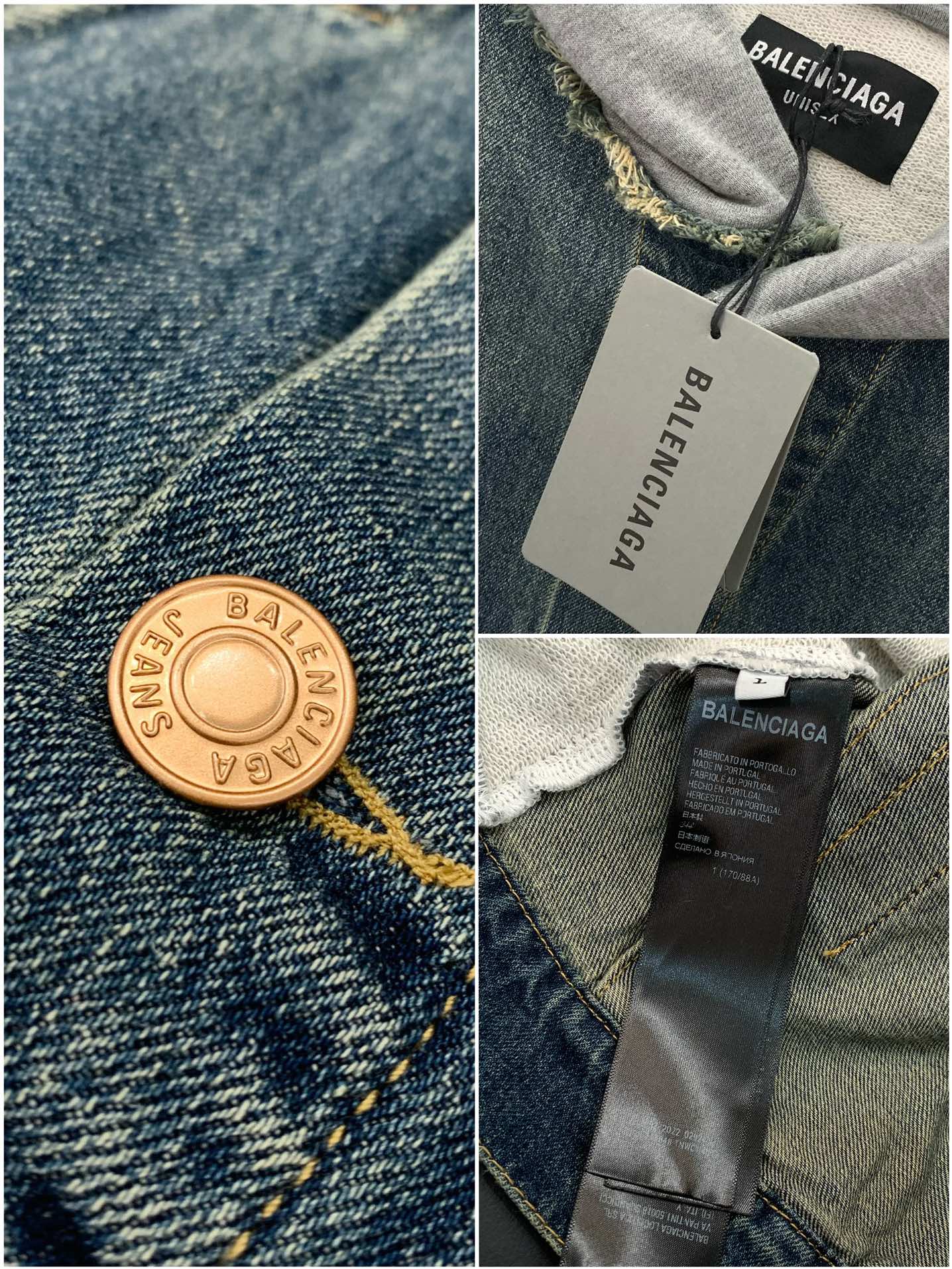 ，Balenciaga 巴黎世家，2025春季最新款，专柜同步有售，原单狠货，爆款时尚休闲牛仔拼接外套，