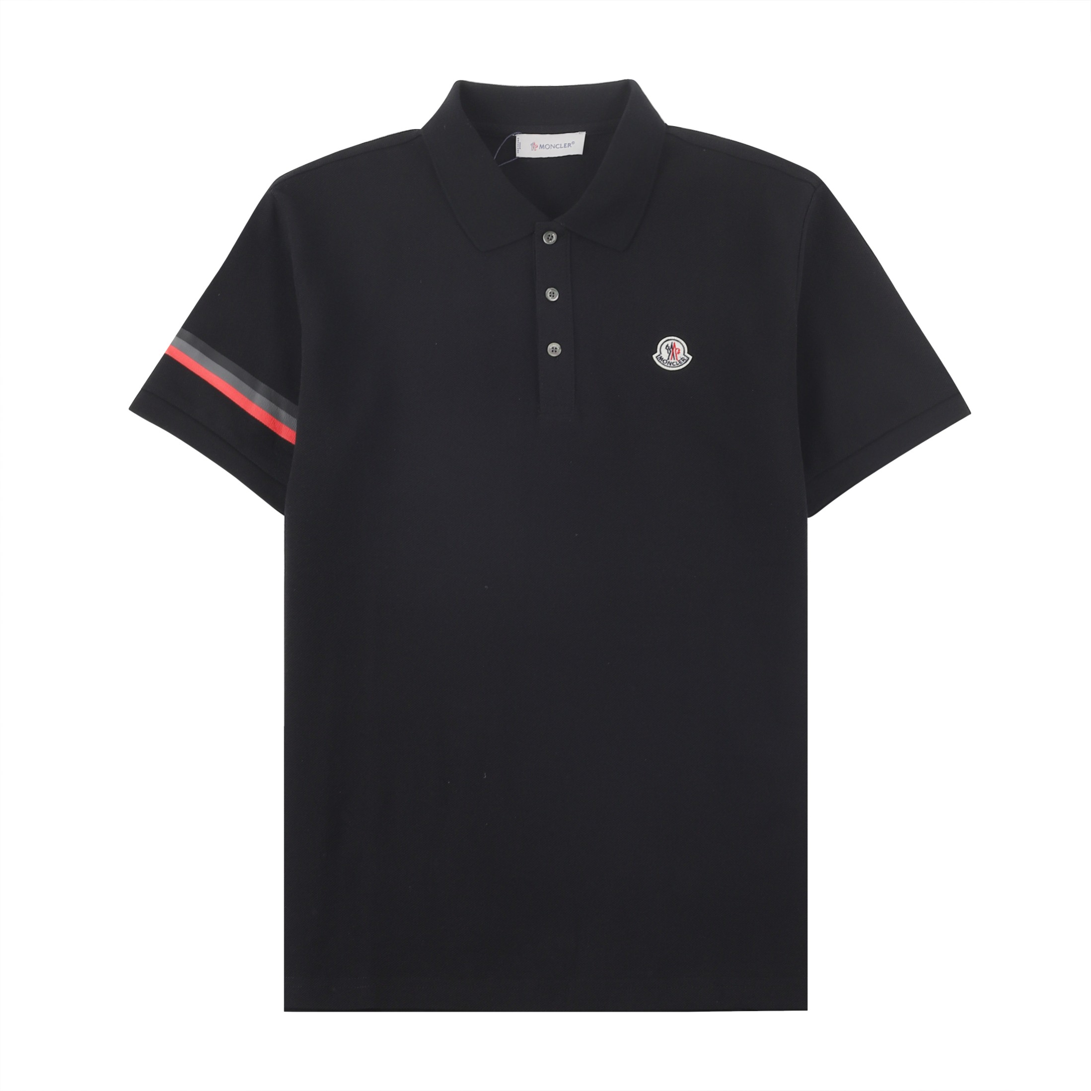 Moncler Mont* 2023SS primavera-verano nuevo estilo polo de cuello vuelto, logo clásico en el pecho, diseño de mangas co…