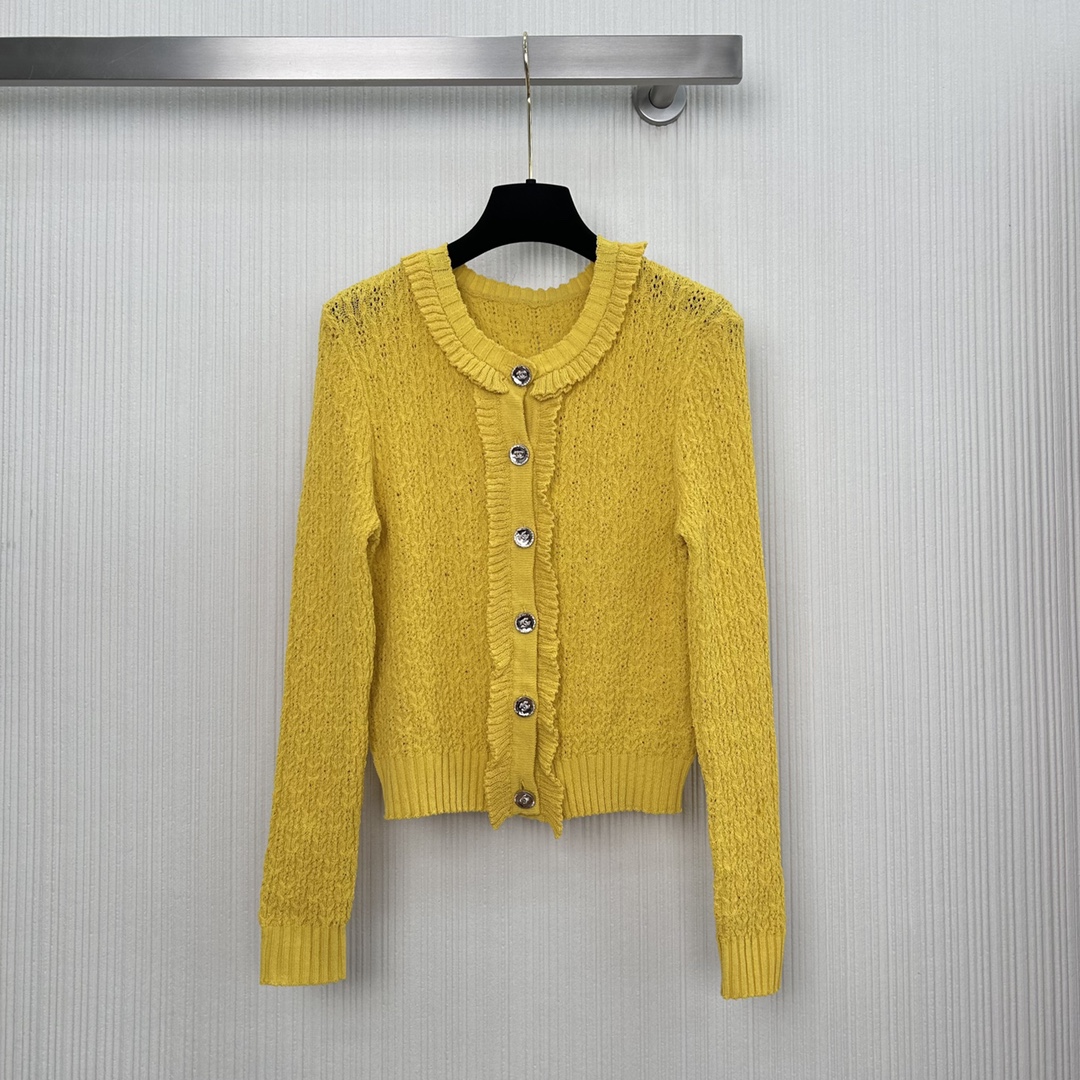 Elegant French Style Knitted Cardigan with Lace Trim - Chic & Versatile 3 i1737088815 2344 1