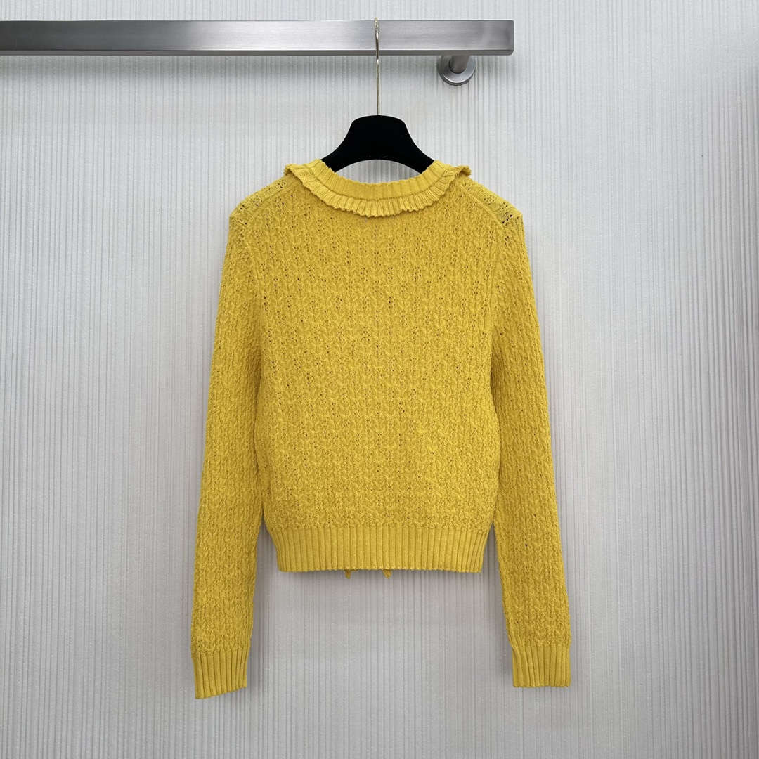 Elegant French Style Knitted Cardigan with Lace Trim - Chic & Versatile 9 i1737088815 7399 7