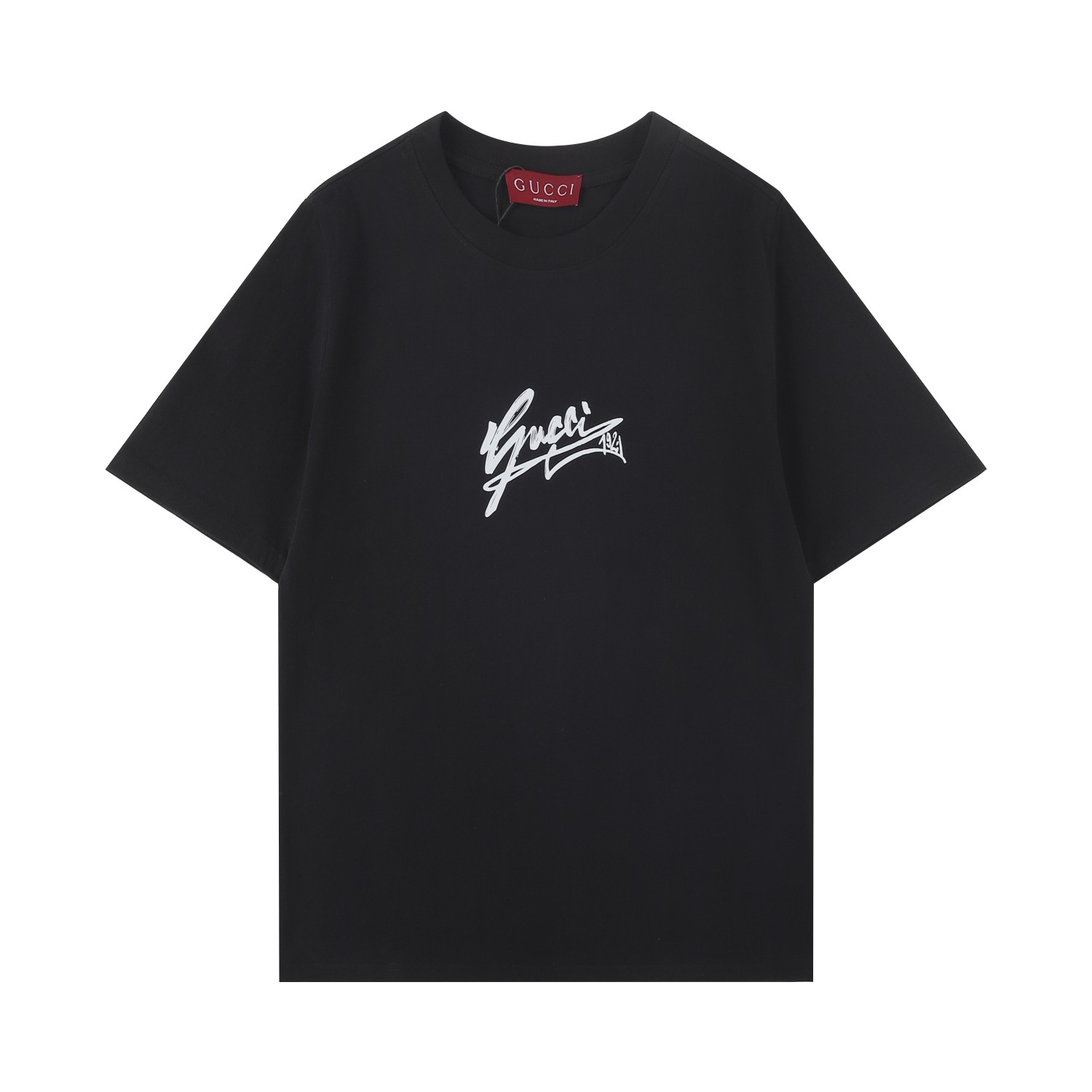 GUCC古*2025SS primavera/verano camiseta de manga corta nueva, mismo estilo que la estrella Xiao Zhan, detalles perfectos…