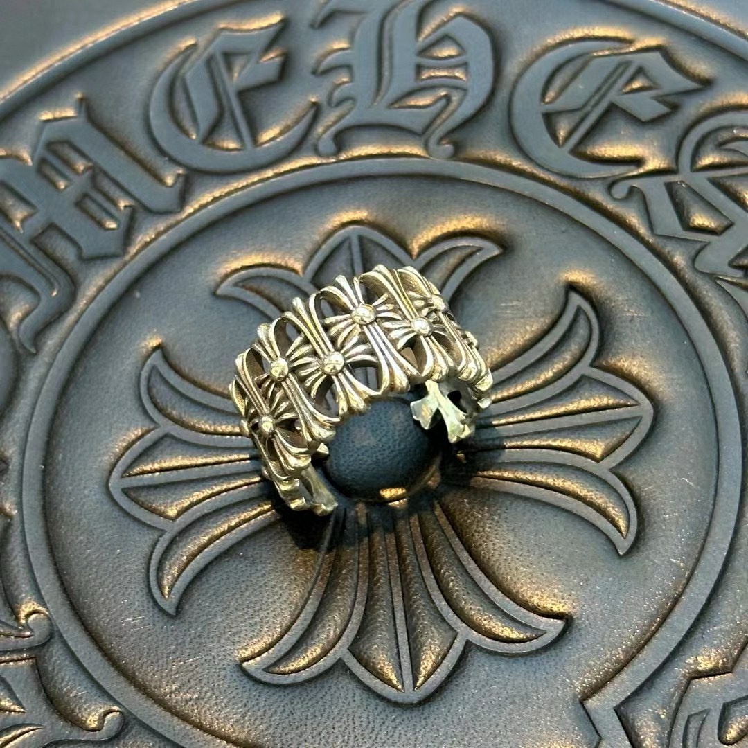 NO:105128,【Chrome Hearts】 Retro double-layer ring ins internet celebrity same style [Perfect] Fashion Korean version versatile style, super beautiful, jewelry boutique, chrome hearts, chrome hearts19860909【Chrome Hearts克罗心】 复古双层指环ins网红同款[得意]时尚韩版百搭款 上手超美,饰品精品,chrome hearts,chrome hearts,Jewelry
