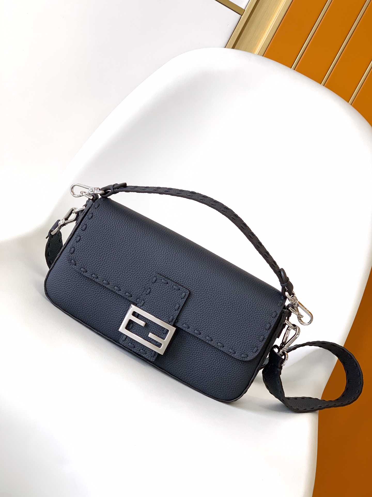 Fendi Baguette Medium Size in Grained Leather 1 i1737351384 3491 0