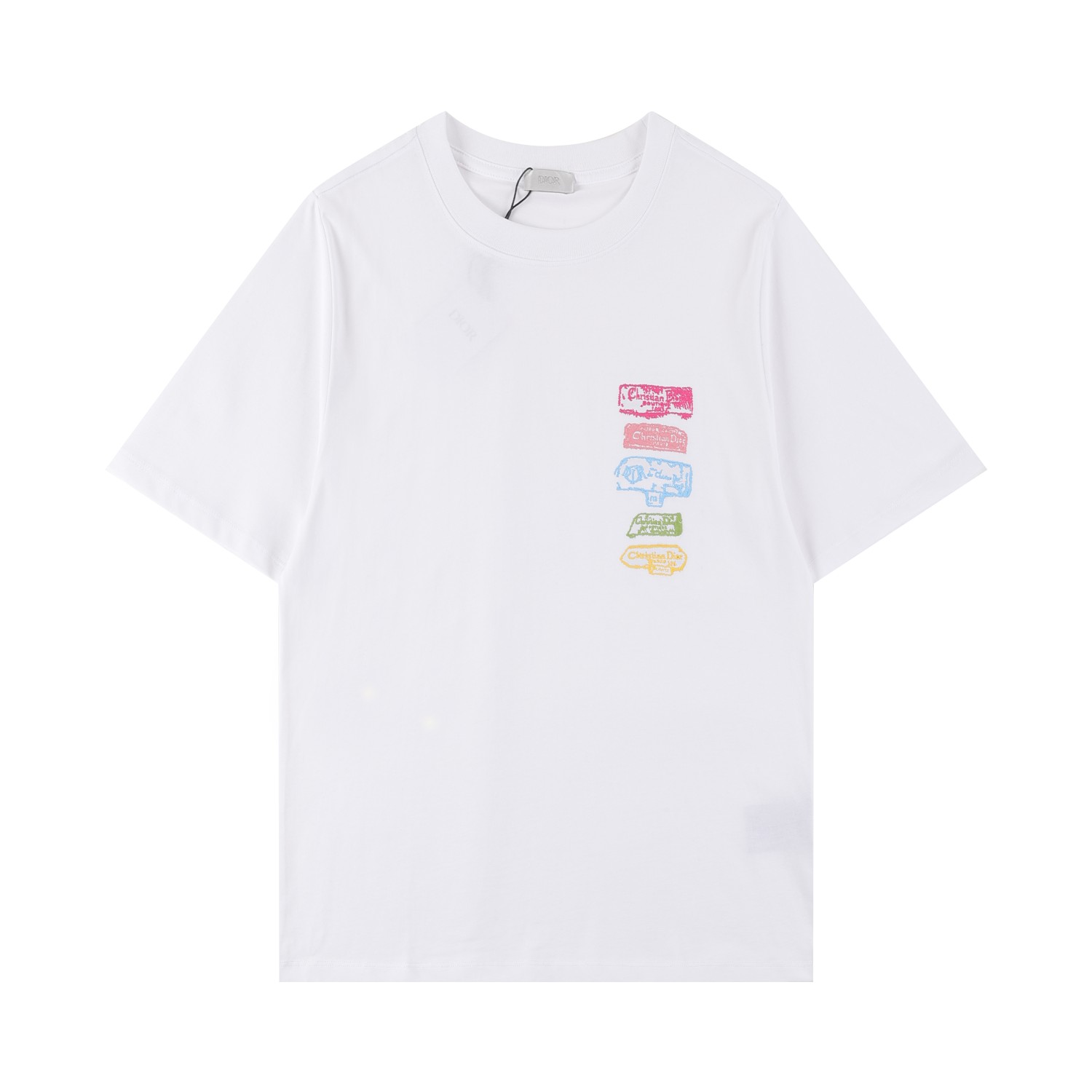 Dio * 2025SS camiseta de manga corta de primavera y verano nuevo estilo, bordado artesanal de Tajima, los detalles está…