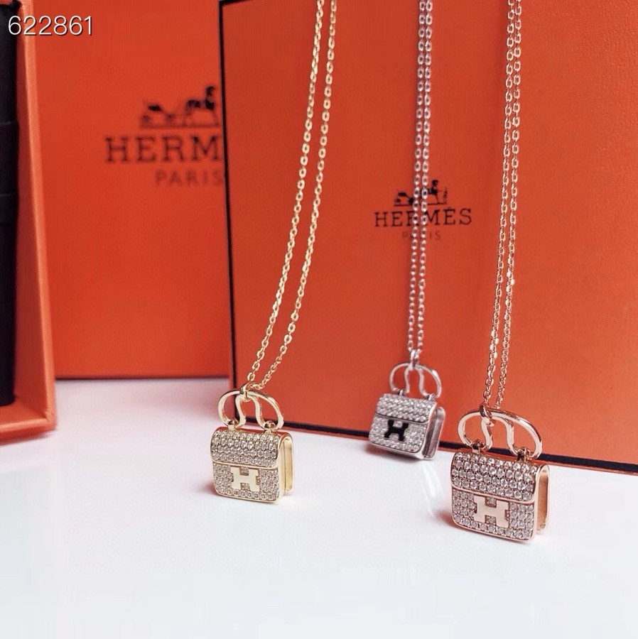Hermès 精工版本 喜哥同款 爱马仕H包包项链 百搭的红人款 超多 戴哦 市场各种版本都有