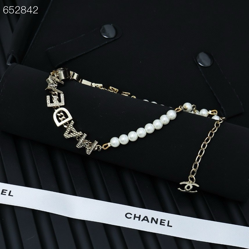Chanel Chanel 字母珍珠项链 ‍ ‍