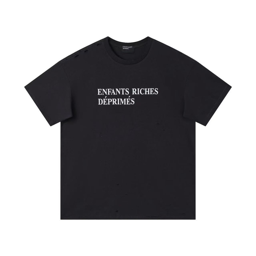 Enfants Riches Déprimés Black Distressed Logo Cotton T-Shirt 2 i1737827182 9562 0
