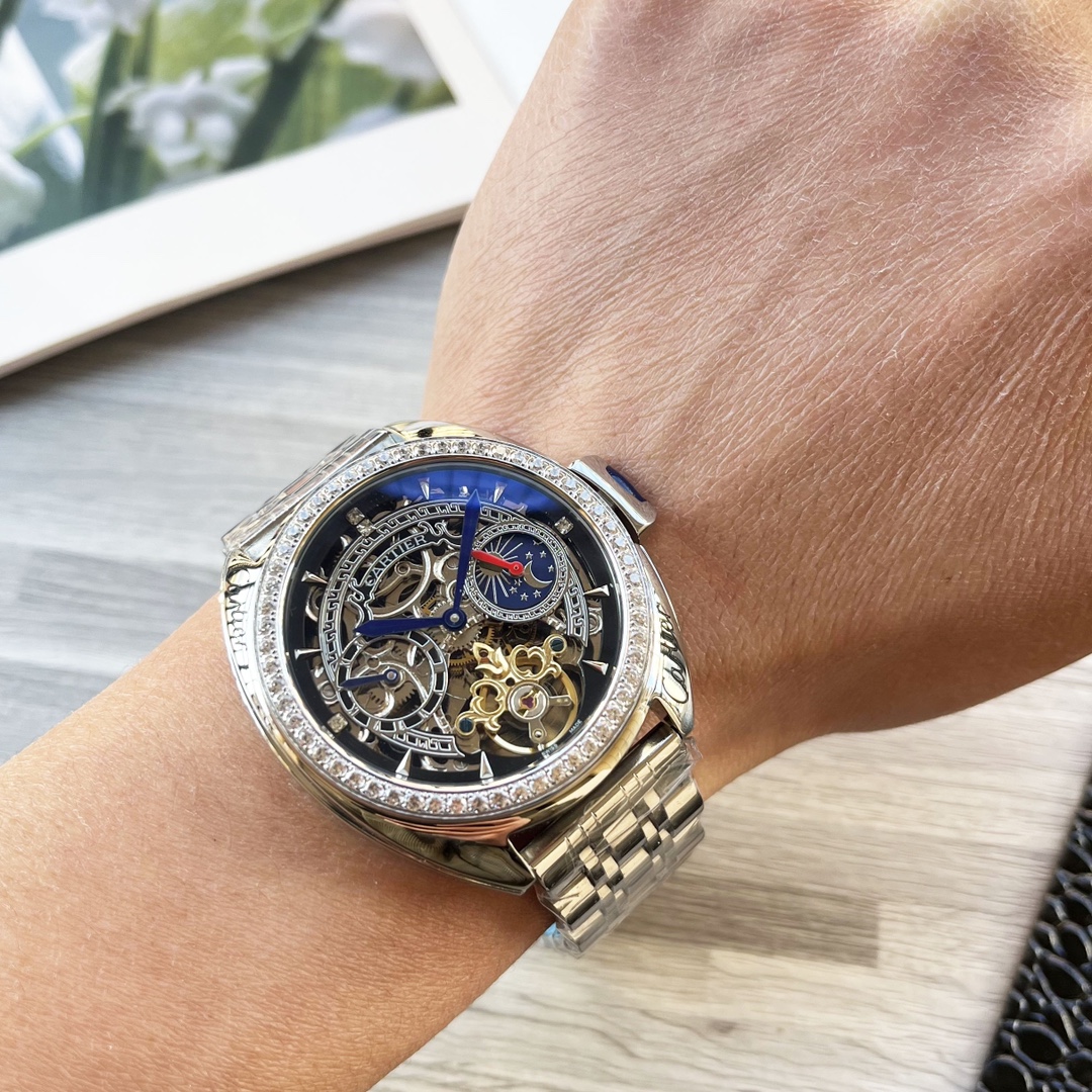 NO:147647,Belt and Steel Belt Blue Balloon Series Shockingly launched [Latest] Cartier hollow design [Type] Boutique men's watch [Watch strap] Real cowhide strap [Movement] High-end fully automatic mechanical movement [Mirror] Mineral reinforced glass (More HD) Elegant taste, vast and atmospheric, ingenious, wrist treasure, dimensions, diameters, 42mm thick, 12.5mm, hot sale!  Welcome to reprint!  cartier cowhide19860909皮带钢带 蓝气球系列 震撼上市【最新】卡地亚 镂空设计【类型】精品男士腕表【表带】真牛皮表带【机芯】高端全自动机械机芯【镜面】矿物质强化玻璃（更高清） 品味高雅 浩瀚大气 匠心独运 腕间瑰宝 尺寸直径42mm厚12.5mm热卖上市！欢迎转载！,,cartier,cowhide,Watch