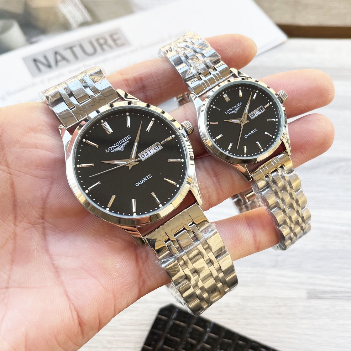 NO:147655,White shell, gold shell, steel belt 20 Longines Couple watch original imported quartz movement mineral glass mirror 316L stainless steel case diameter men 40mm women 30mm thick 8mm If today's sunlight stops its dazzling light, then your smile will illuminate my whole world, longines19860909白壳、金壳、钢带20  浪琴 情侣腕表原装进口石英机芯 矿物质玻璃镜面 316L精钢表壳直径男40mm女30mm 厚8mm如果今天的阳光停止了它耀眼的光芒.那么你的一个微笑,将照亮我的整个世界,,longines,Watch