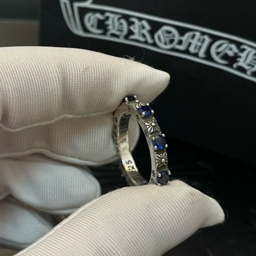 Chrome Hearts Classic Blue Diamond Cross Ring - High Quality, Unique Design 1 Chrome Hearts Classic Blue Diamond Cross Ring - High Quality, Unique Design