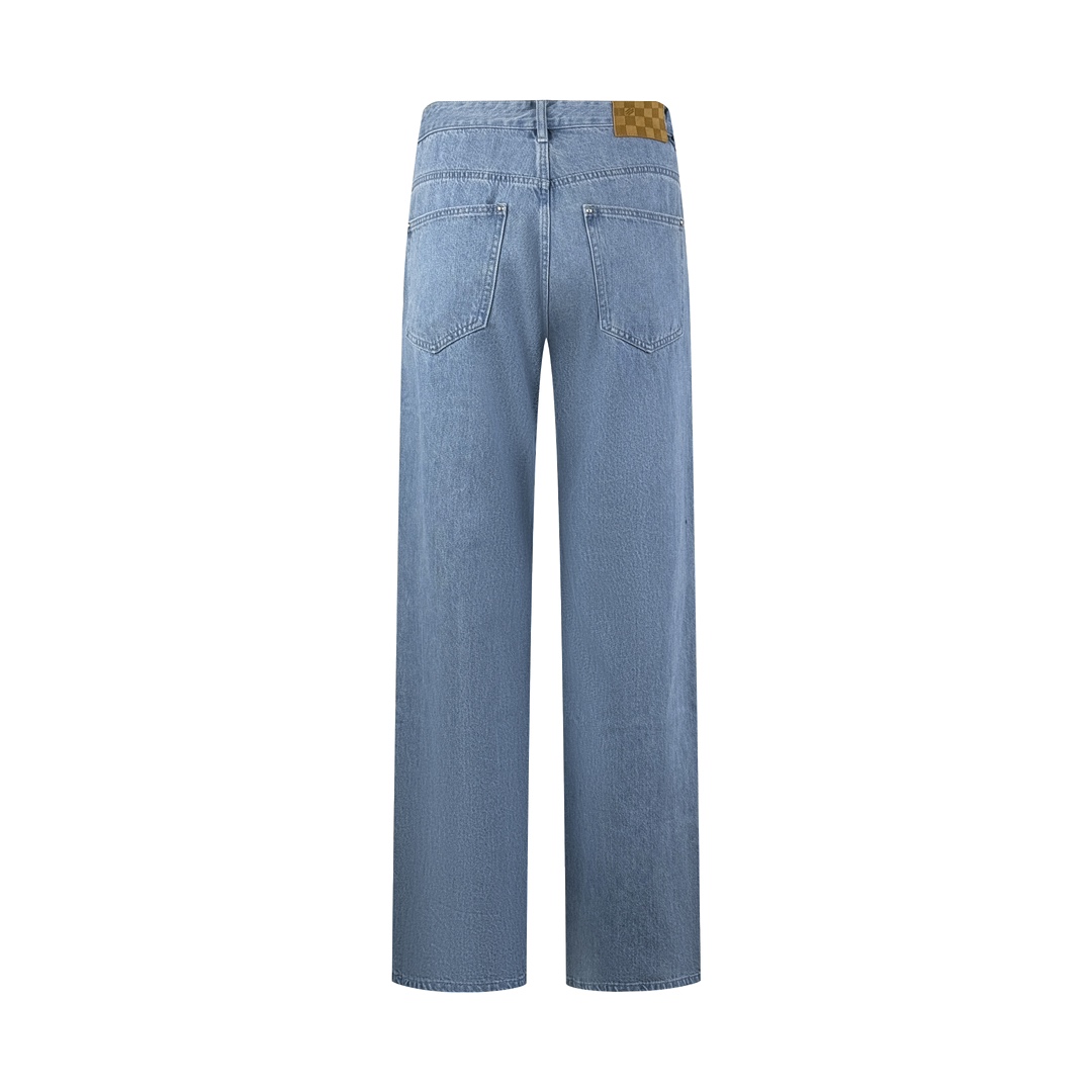 Louis Vuitton Distressed Monogram Jeans, Premium Denim, Ripped Details 2 i1738937193 8662 1