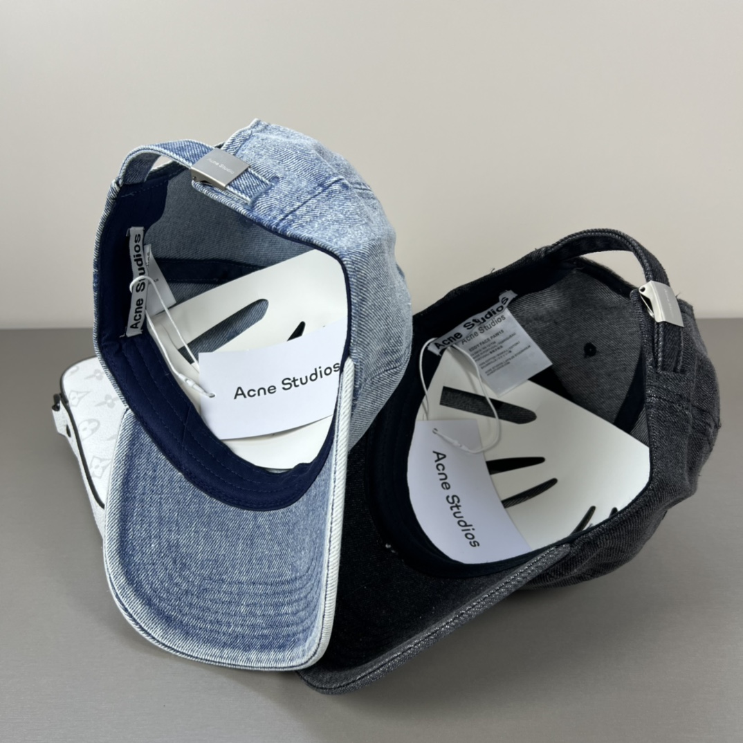 Acne Studios Smile Baseball Caps: 95% Cotton, Custom-made Material, Simple Design - 图片 8