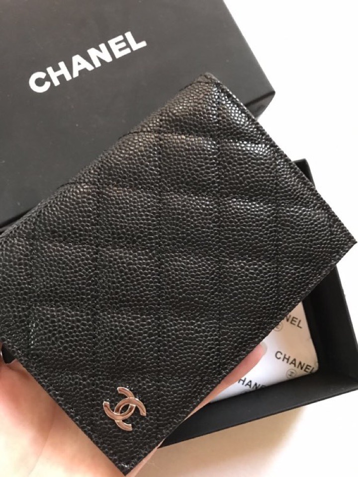 Chanel香奈儿 魚子酱牛皮護照包 高級仕立て