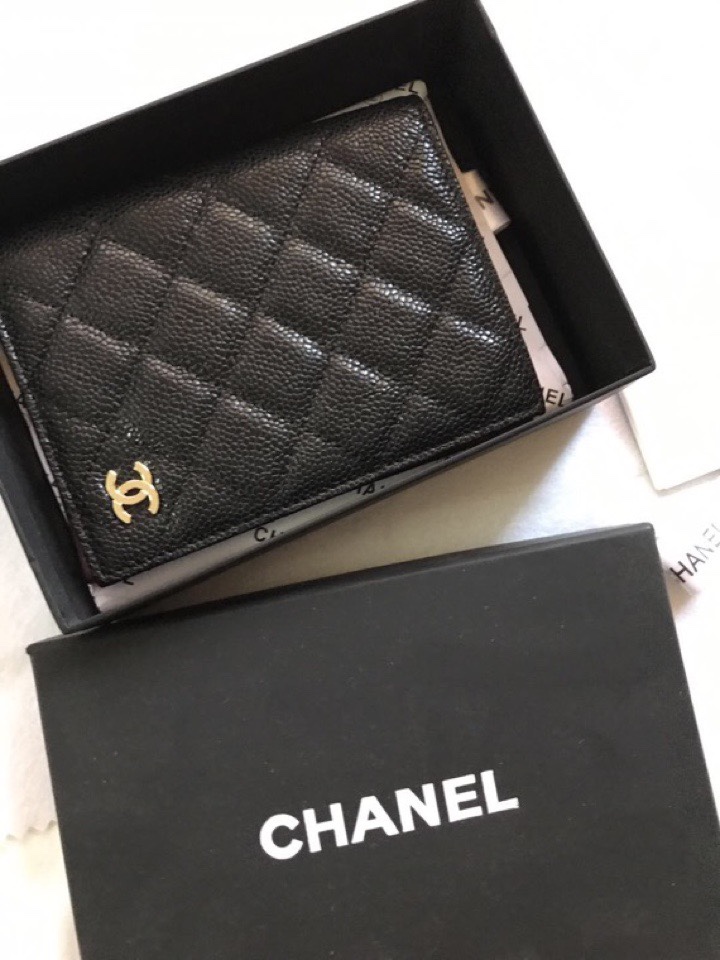 Chanel香奈儿 魚子酱牛皮護照包 高品質専柜款