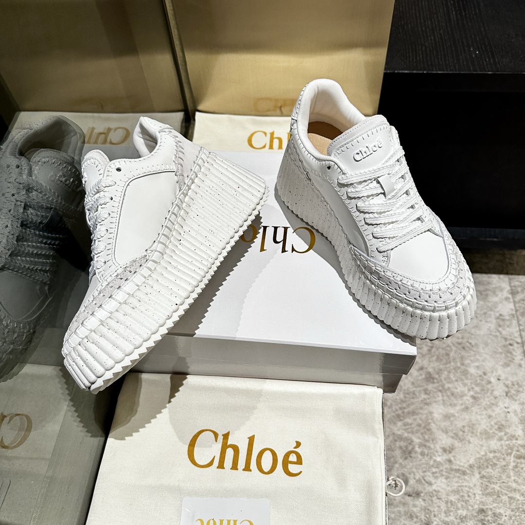 Chloé Handmade Stitching Sneakers - High Density Foam Sole, Durable & Stylish 9 i1739021256 4277 7