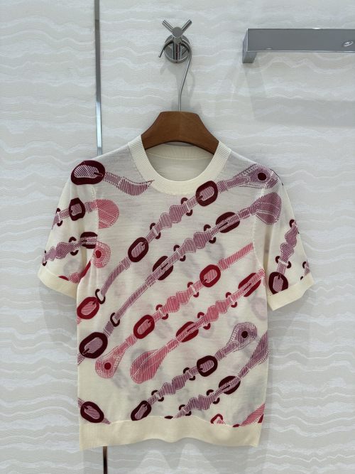 Elegant Spring Hermès Remix Print Merino Wool Top - Soft & Delicate 1 Elegant Spring Hermès Remix Print Merino Wool Top - Soft & Delicate
