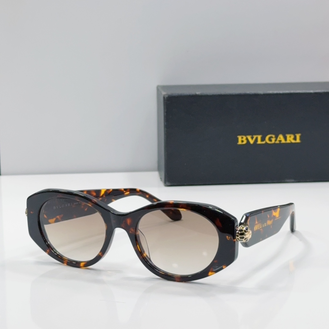 BVLGARI Sunglasses Acetate Cat Eye Tortoiseshell