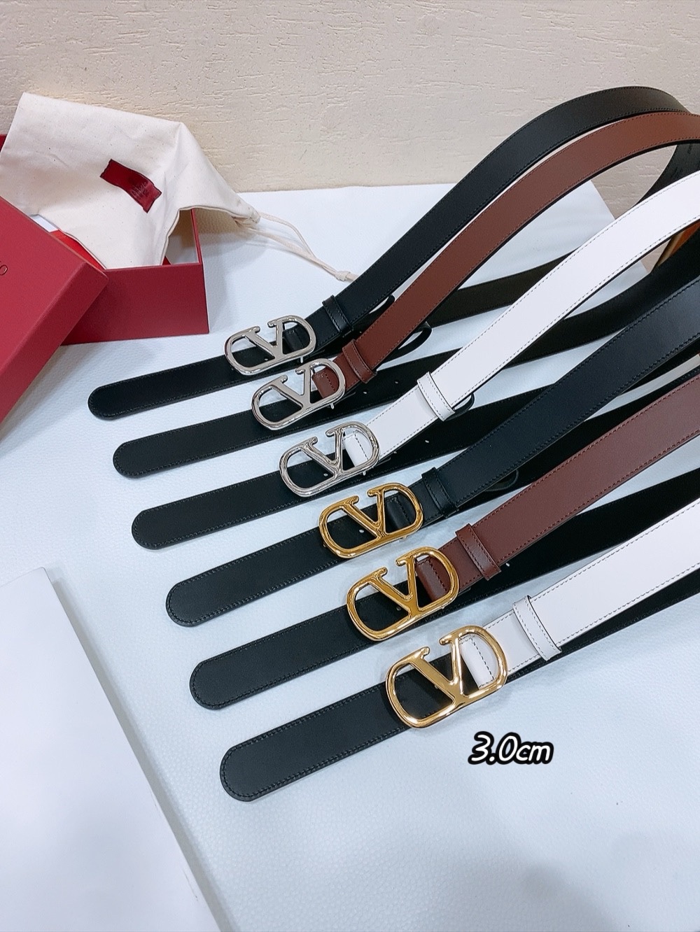 [Valentino Belts] Valentino VLOGOSIGNATURE glossy calfskin beltSwaroot Dr