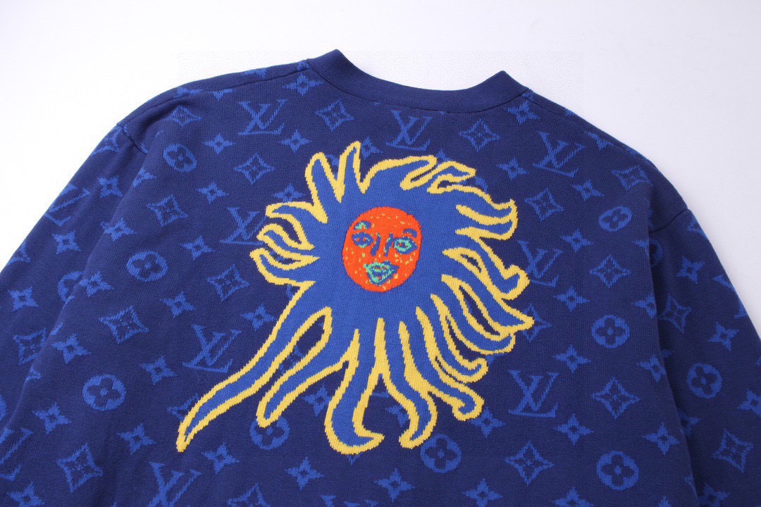 路易威登/Louis Vuitton 秋冬新款 联名老花太阳花针织开衫外套