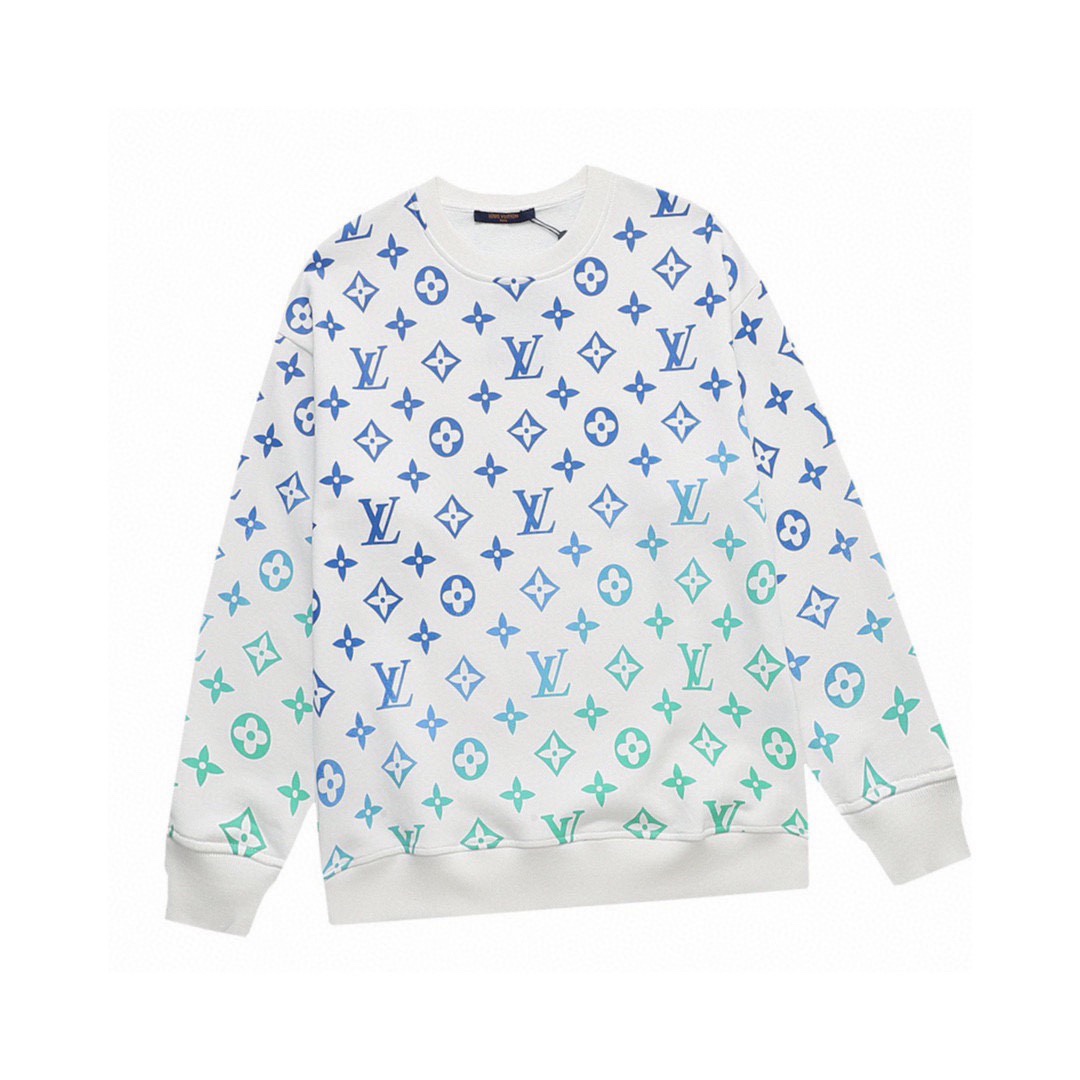 路易威登/Louis Vuitton 秋冬新品 炫彩满印老花圆领卫衣