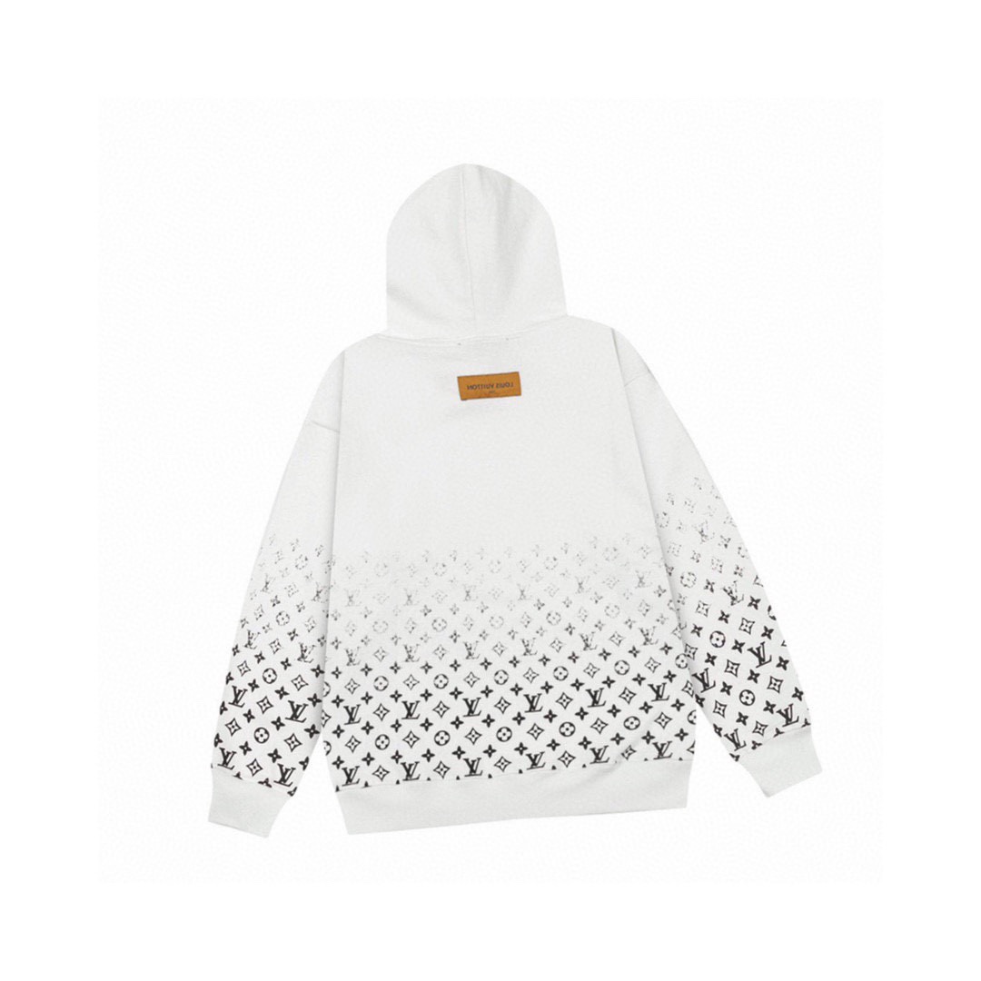 路易威登/Louis Vuitton 秋冬新品 老花半身渐变印花连帽卫衣