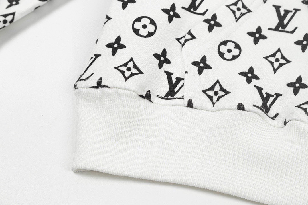 路易威登/Louis Vuitton 秋冬新品 老花半身渐变印花连帽卫衣