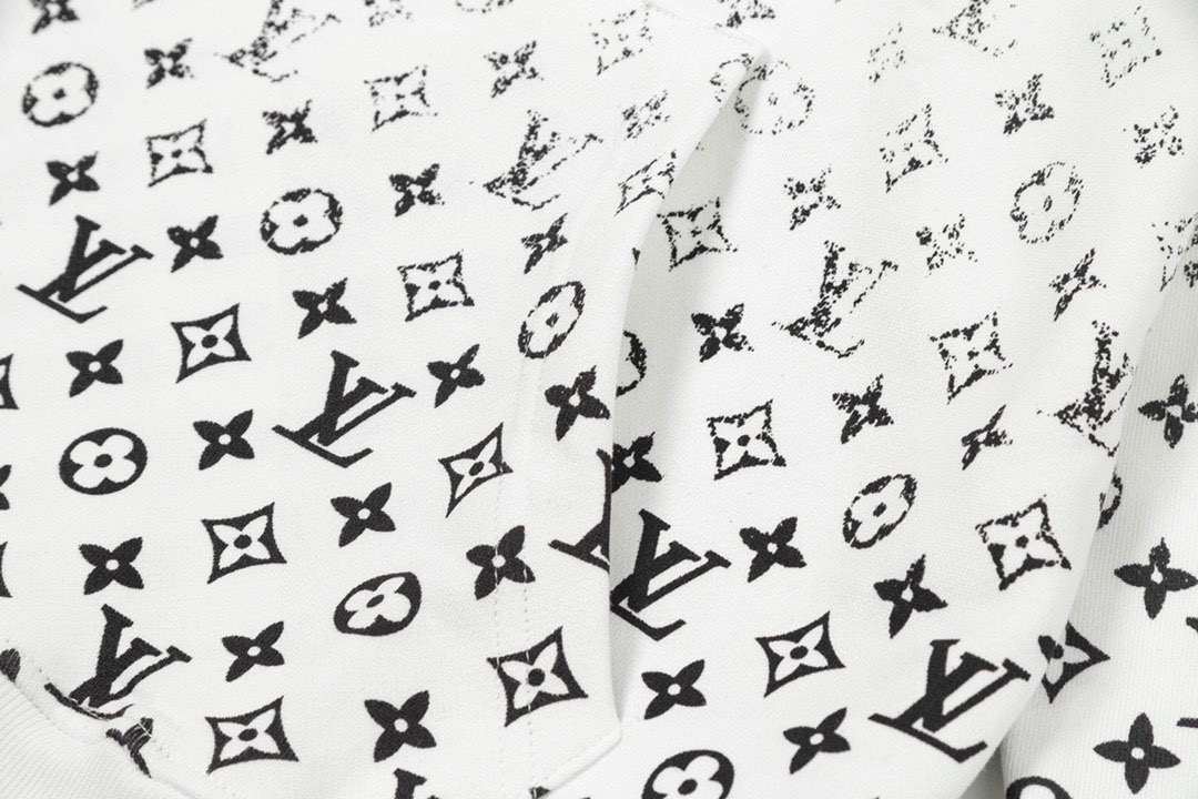 路易威登/Louis Vuitton 秋冬新品 老花半身渐变印花连帽卫衣