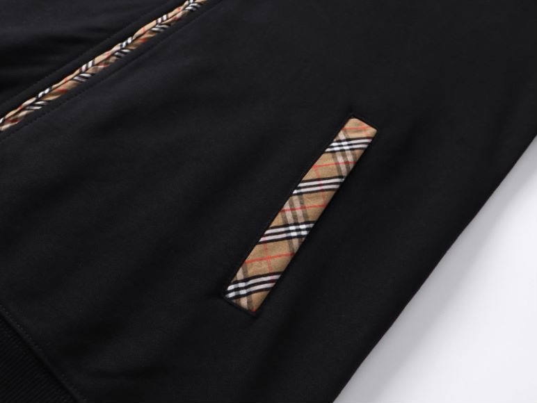 巴宝莉/Burberry 秋冬新品 经典格纹拼接开衫拉链外套