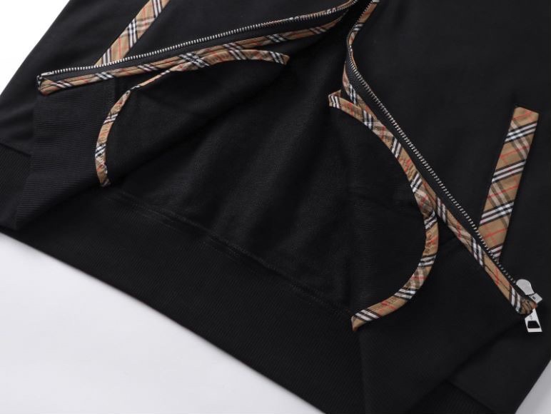 巴宝莉/Burberry 秋冬新品 经典格纹拼接开衫拉链外套