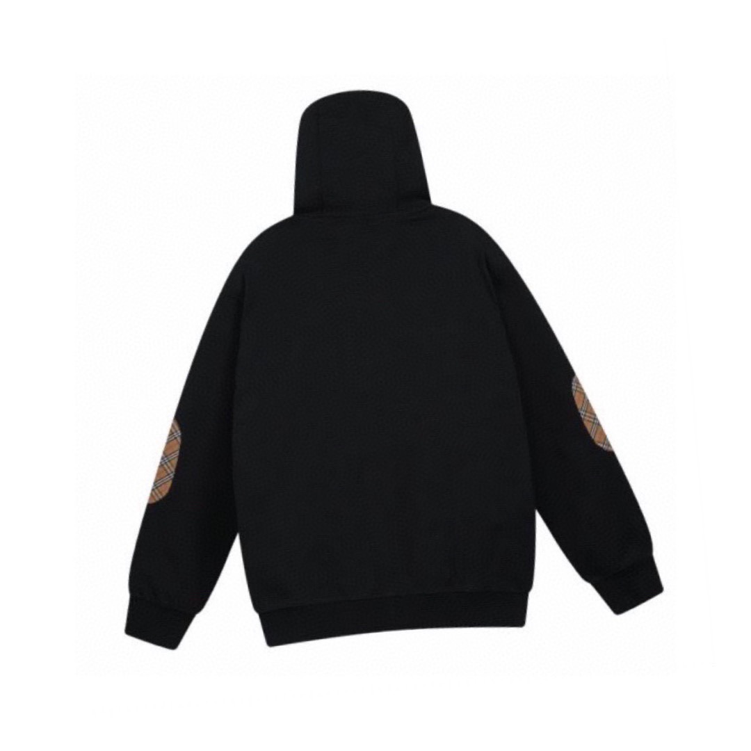 巴宝莉/Burberry 秋冬新品 经典格纹拼接开衫拉链外套