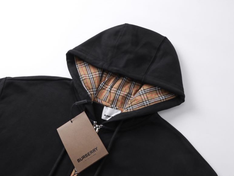 巴宝莉/Burberry 秋冬新品 经典格纹拼接开衫拉链外套
