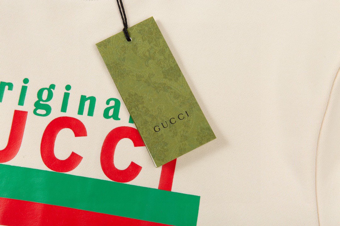 古驰/Gucci 秋冬新款红绿条纹字母印花圆领卫衣
