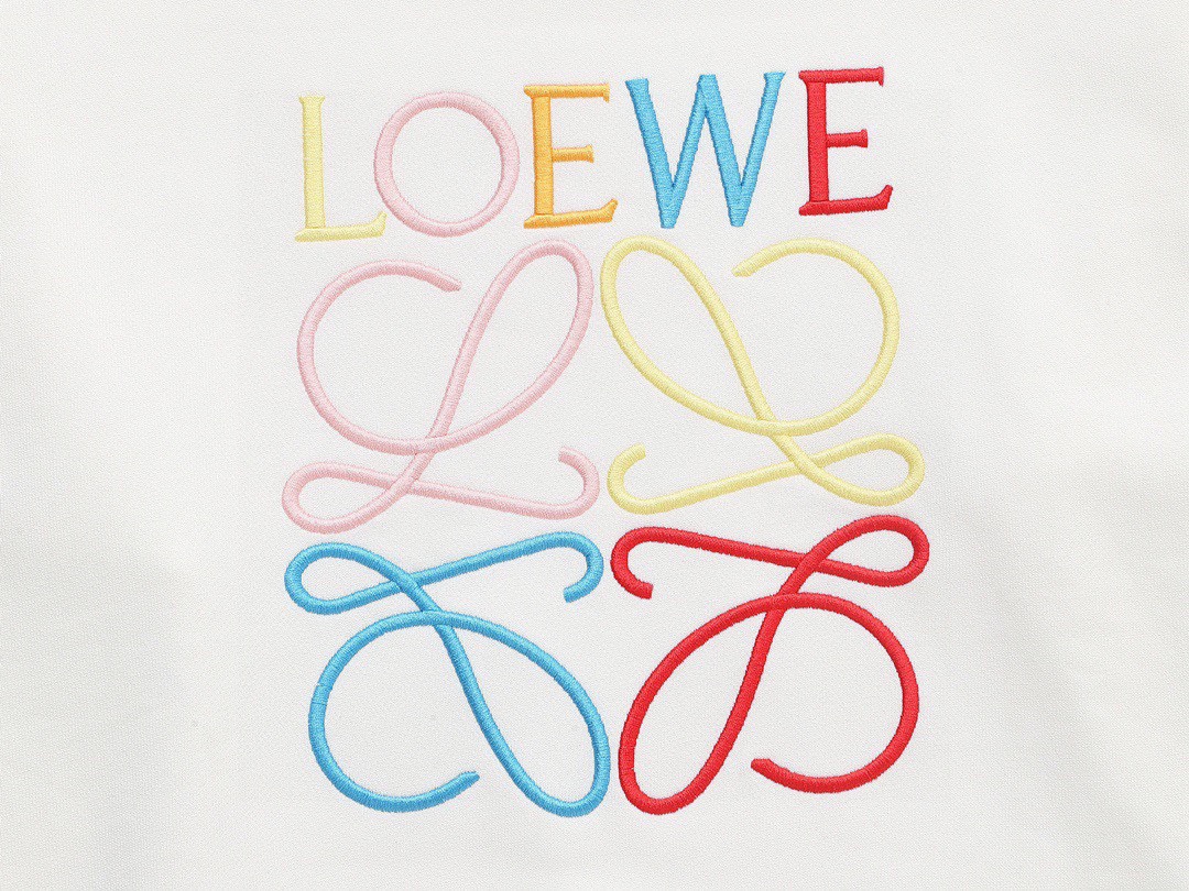 罗意威/Loewe 秋冬新品 彩色字母logo刺绣圆领卫衣