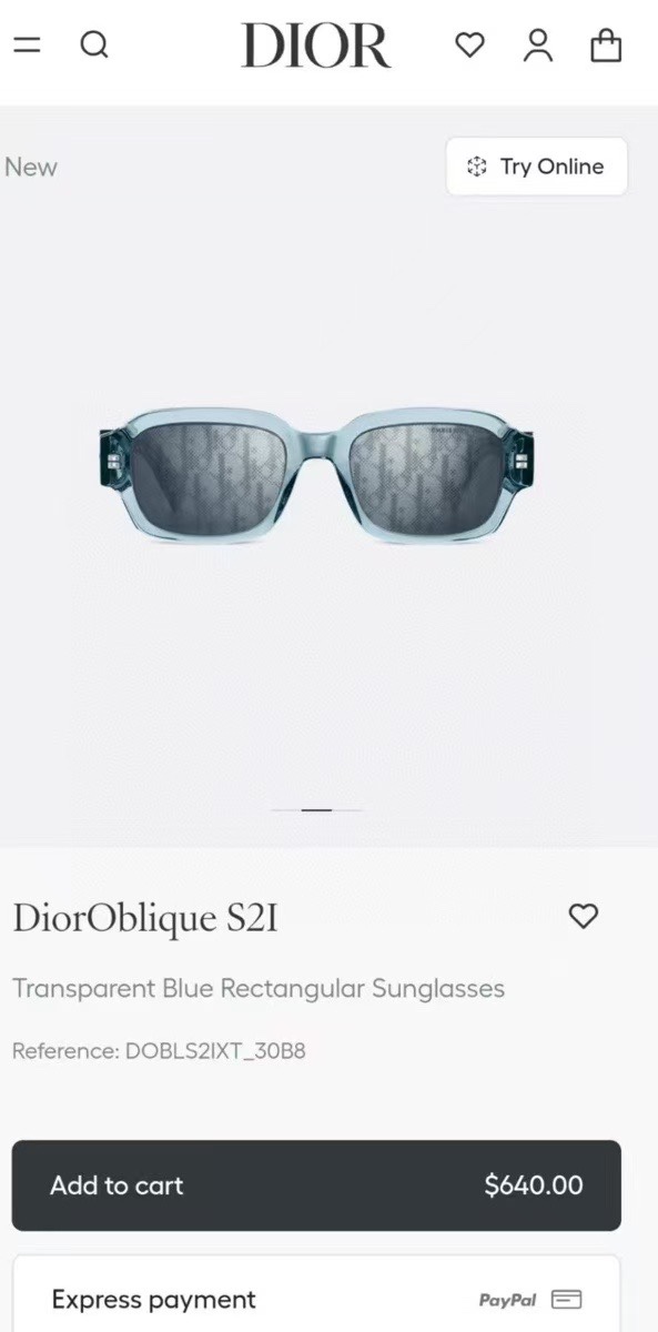 ‼️ 官网图 DIO*🌟🌟🌟MODEL：DiorOblique  S2I🌟🌟🌟