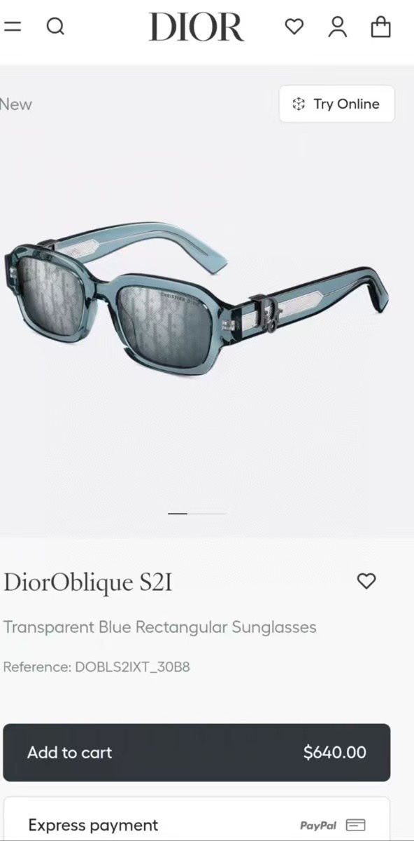 ‼️ 官网图 DIO*🌟🌟🌟MODEL：DiorOblique  S2I🌟🌟🌟